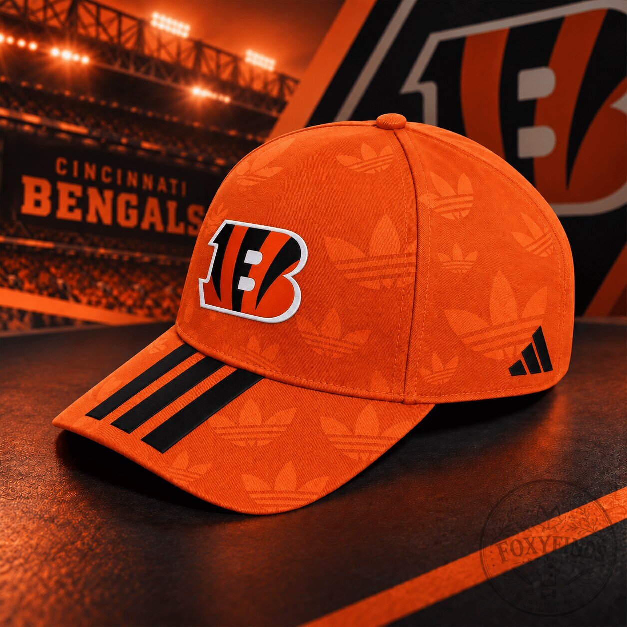 Cincinnati Bengals Adidas Logo Orange Team Spirit Cap Hat